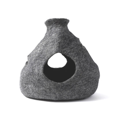 Wool Pet Cave, Purr-a-Boo, Grey